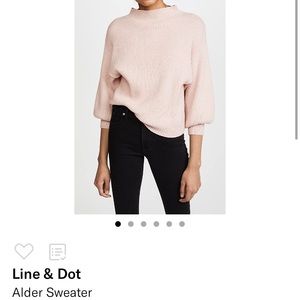 Line&Dot pink balloon sleeve sweater.